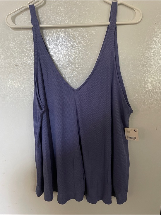 Intimately By Free People Tops - Free People Large Intimately New Dusty Iris Ribbed Baggy Tank Whimsy Versatile
